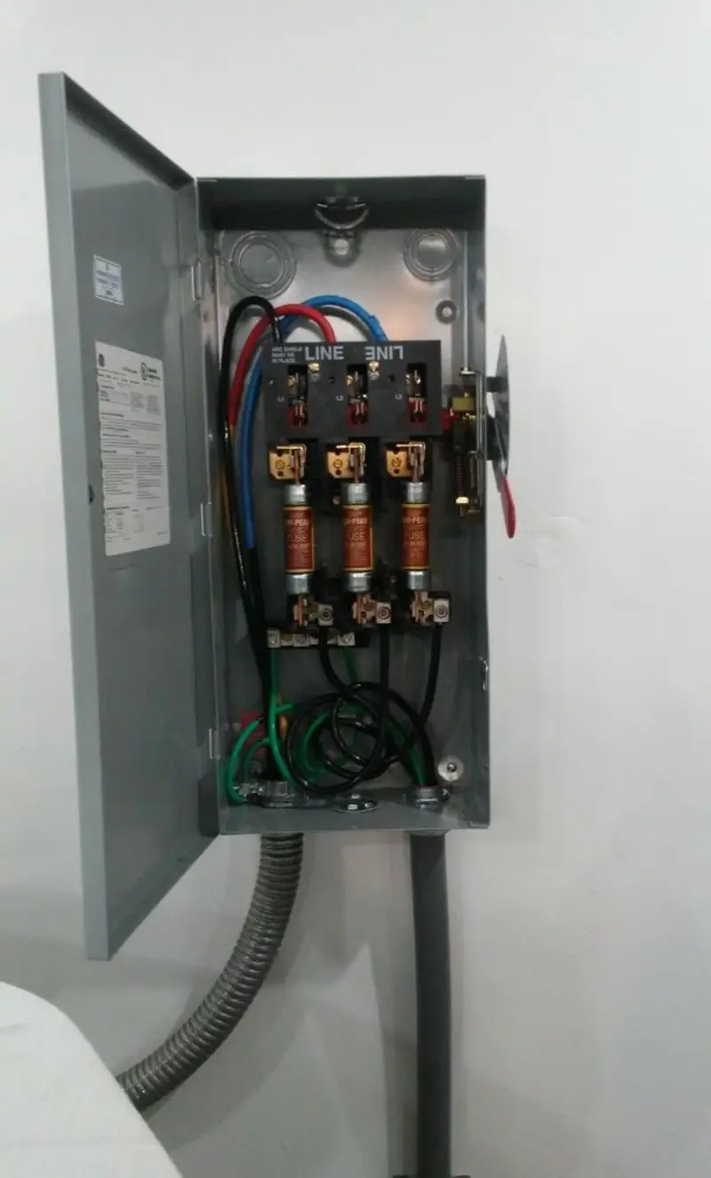 Three-phase disconnect switch installed for Electrical Wiring & Rewiring in Severance