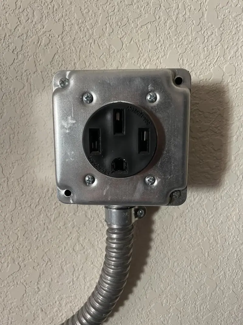 NEMA 14-50 outlet installed for Electrical Panel Upgrade in Severance